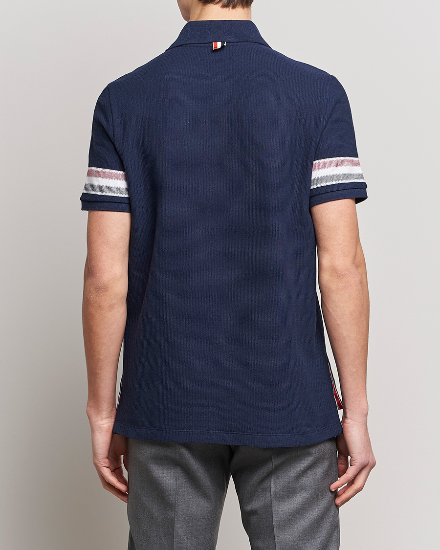 Herr | Pikéer | Thom Browne | RWB Stripe Polo Shirt Navy