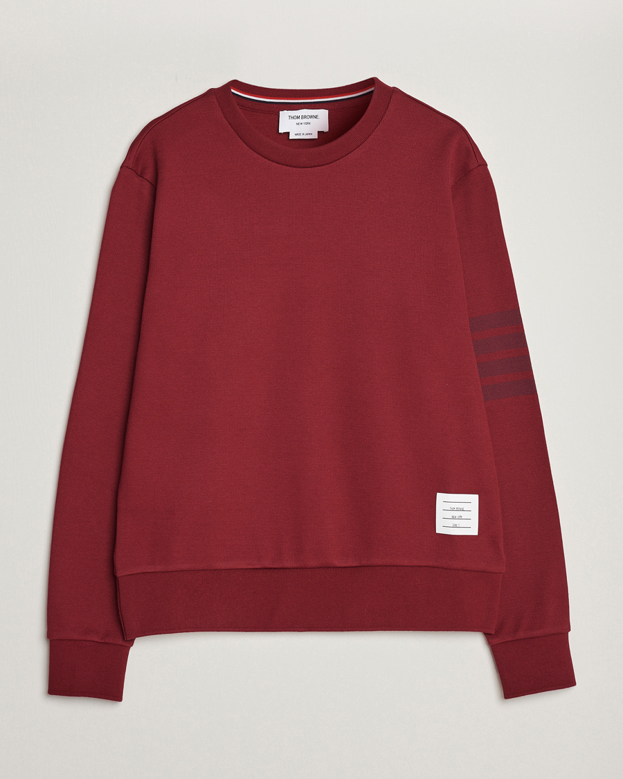 Herr | Tröjor | Thom Browne | Tonal 4 Bar Sweatshirt Burgundy