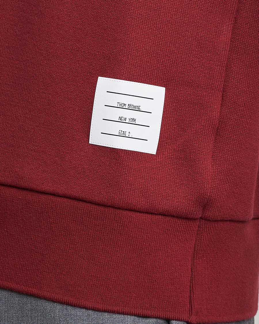 Herr | Tröjor | Thom Browne | Tonal 4 Bar Sweatshirt Burgundy
