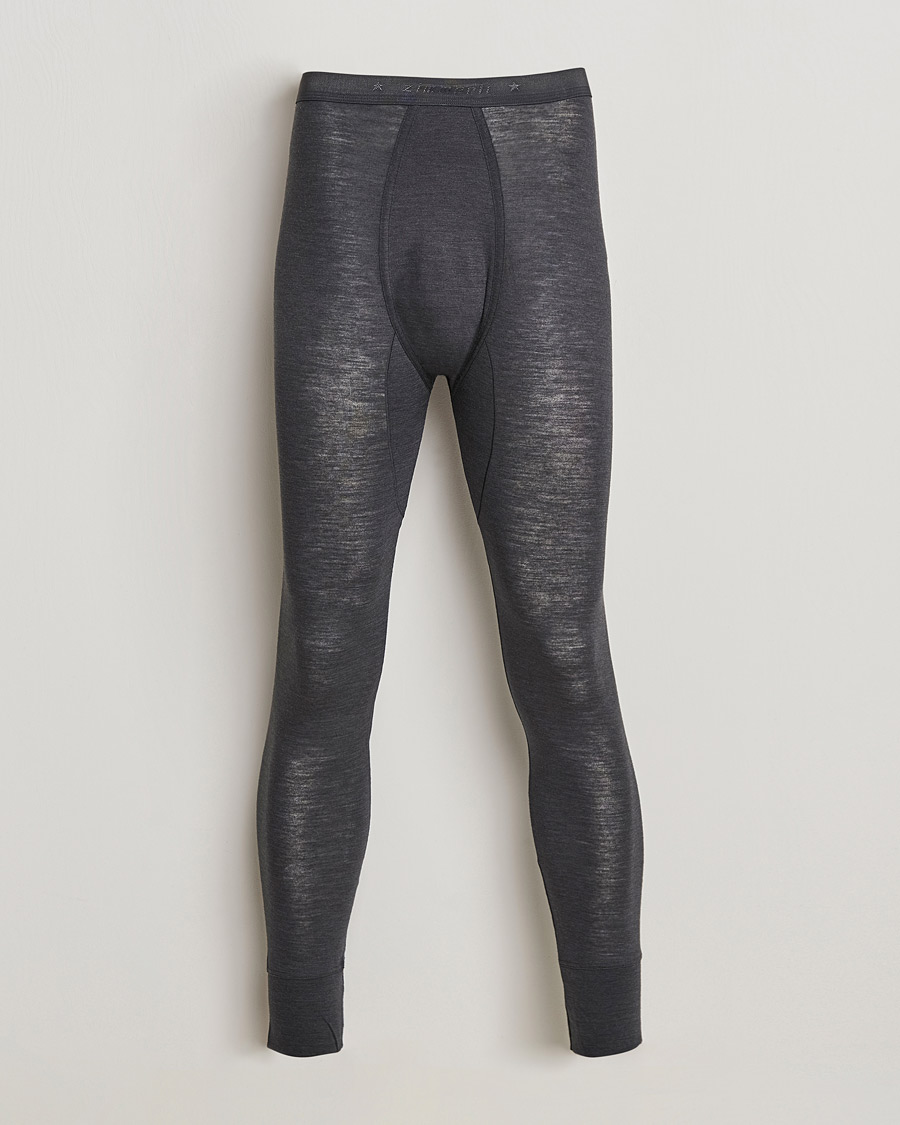 Herr | Underkläder | Zimmerli of Switzerland | Wool/Silk Long Johns Charcoal