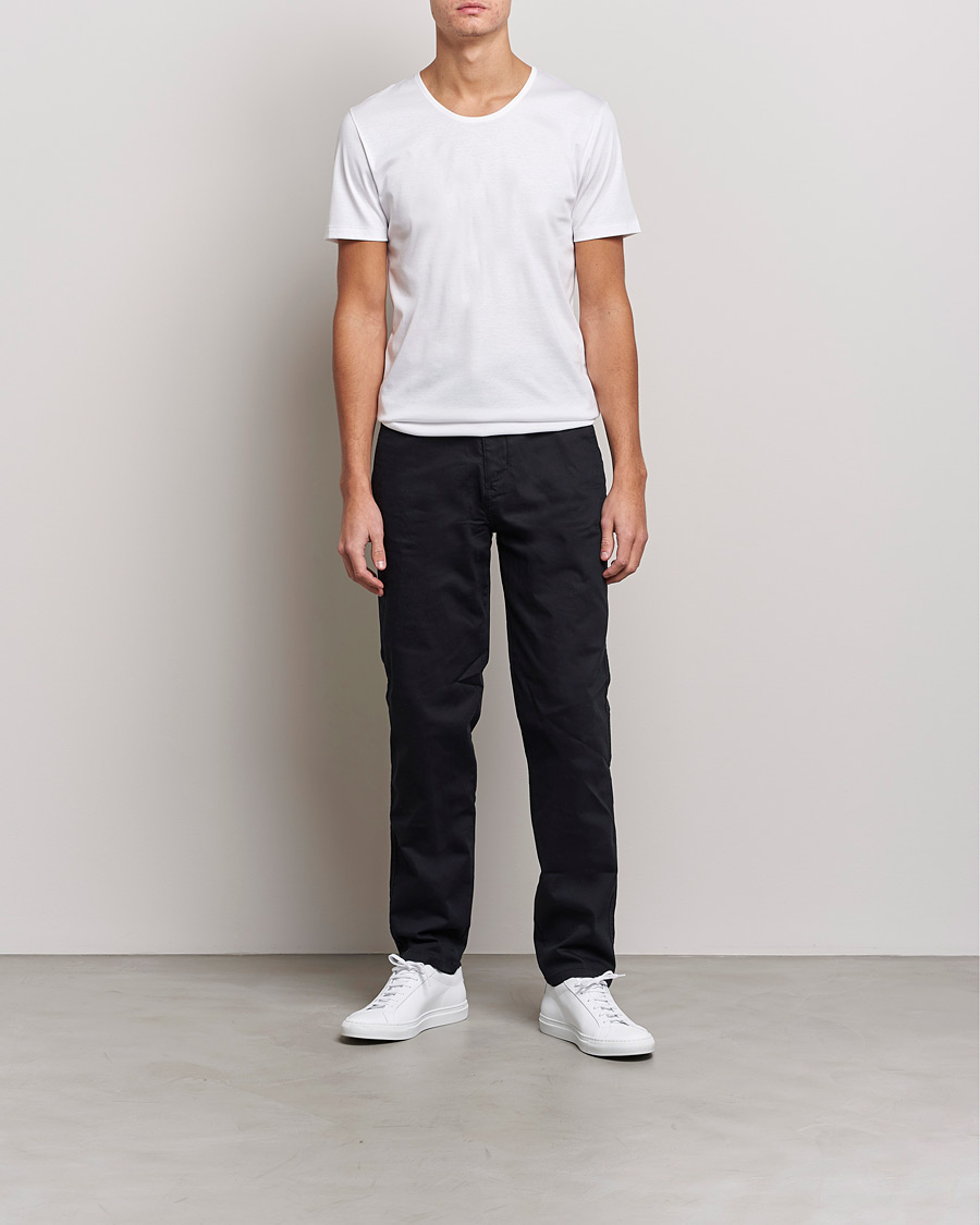Herr | T-Shirts | Zimmerli of Switzerland | Sea Island Cotton Crew Neck T-Shirt White