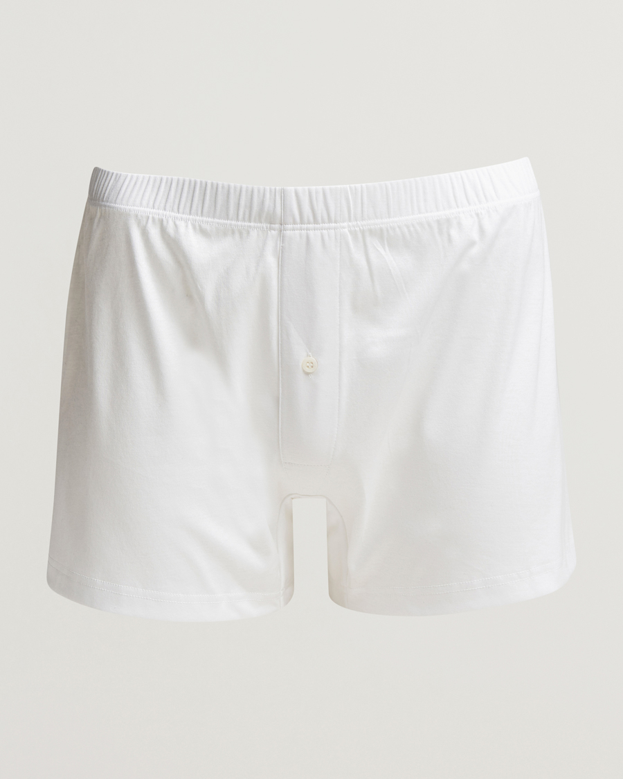 Herr | Underkläder | Zimmerli of Switzerland | Sea Island Cotton Boxer Shorts White
