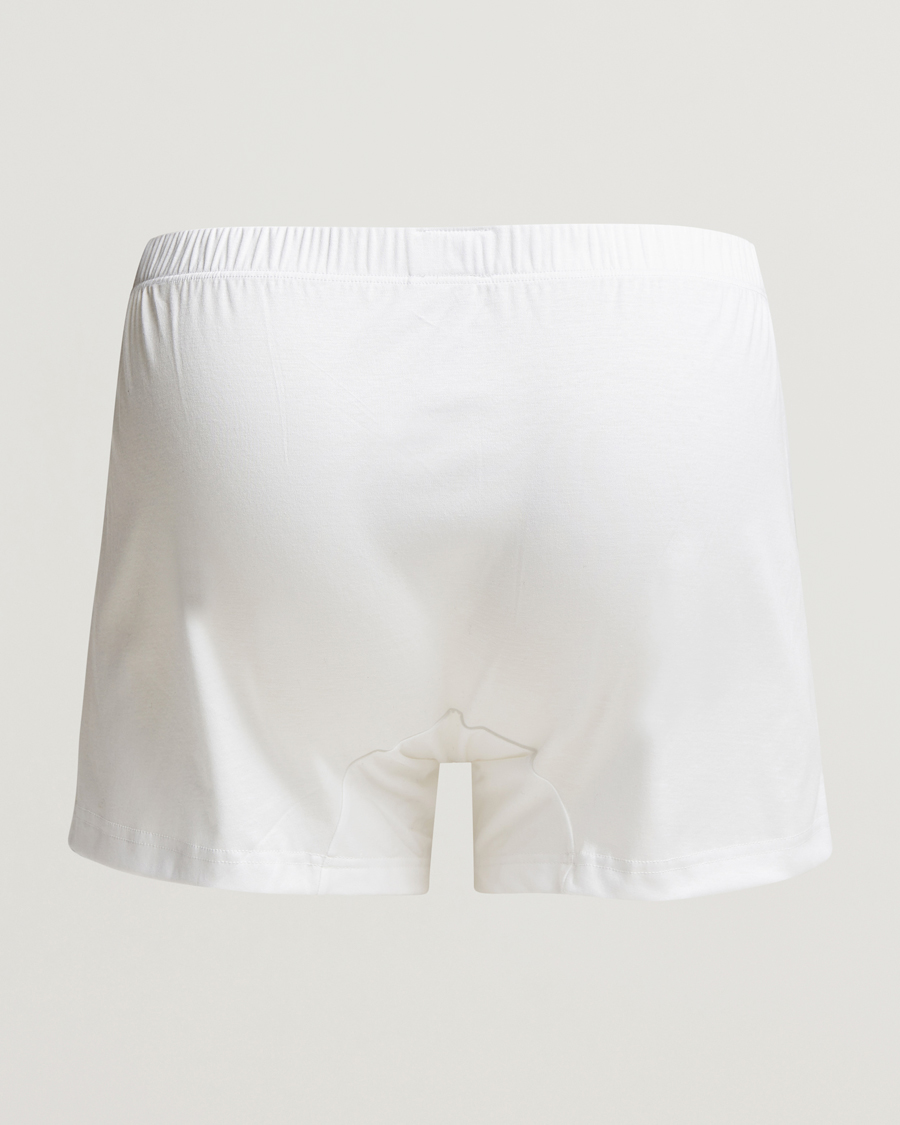 Herr | Kläder | Zimmerli of Switzerland | Sea Island Cotton Boxer Shorts White