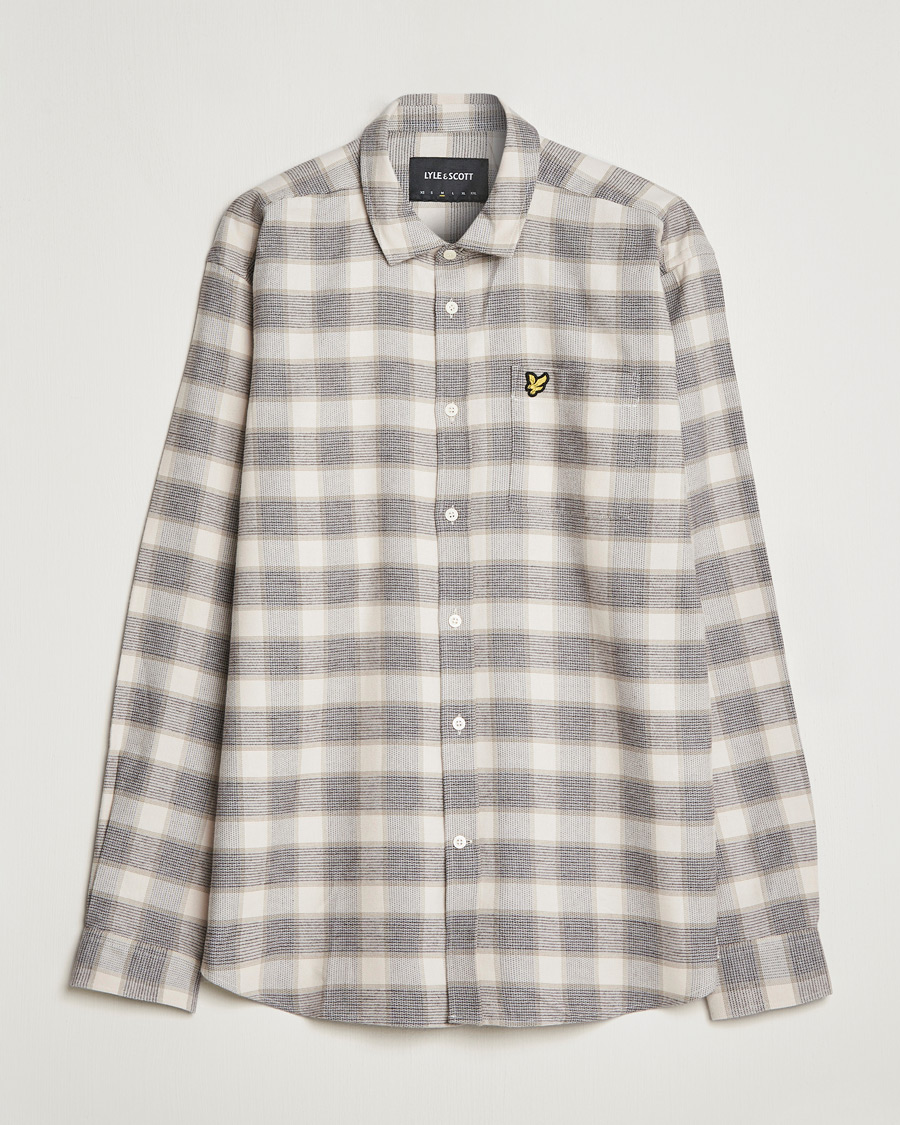 Herr | Skjortor | Lyle & Scott | Checked Cotton Shirt Taupe