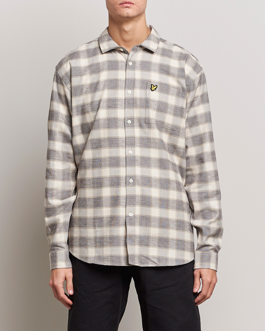 Herr | Skjortor | Lyle & Scott | Checked Cotton Shirt Taupe
