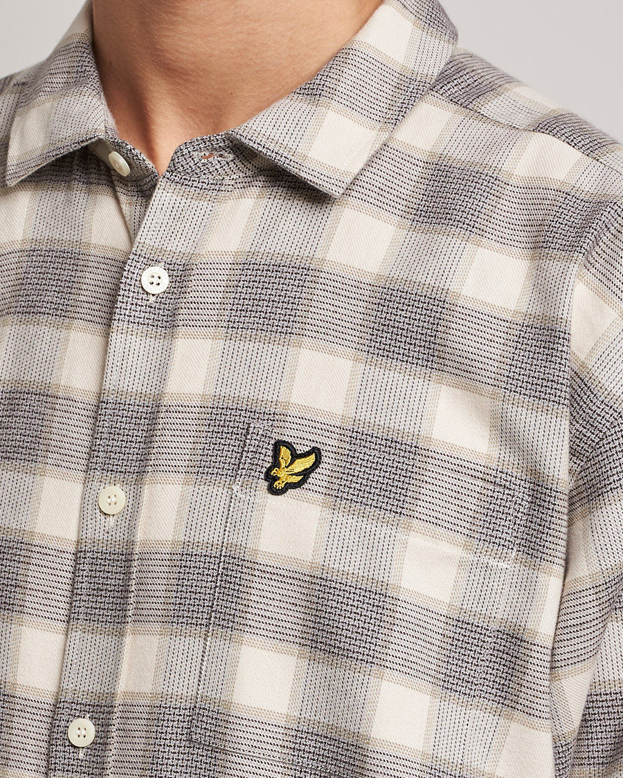 Herr | Skjortor | Lyle & Scott | Checked Cotton Shirt Taupe