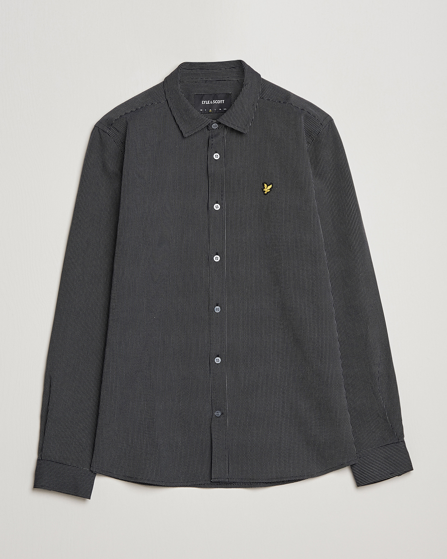 Herr | Skjortor | Lyle & Scott | End On End Shirt Dark Navy/Jet Black