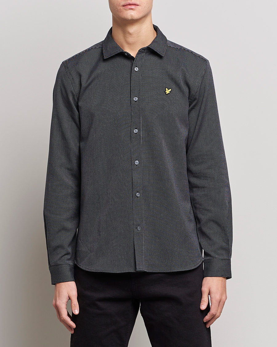 Herr | Skjortor | Lyle & Scott | End On End Shirt Dark Navy/Jet Black