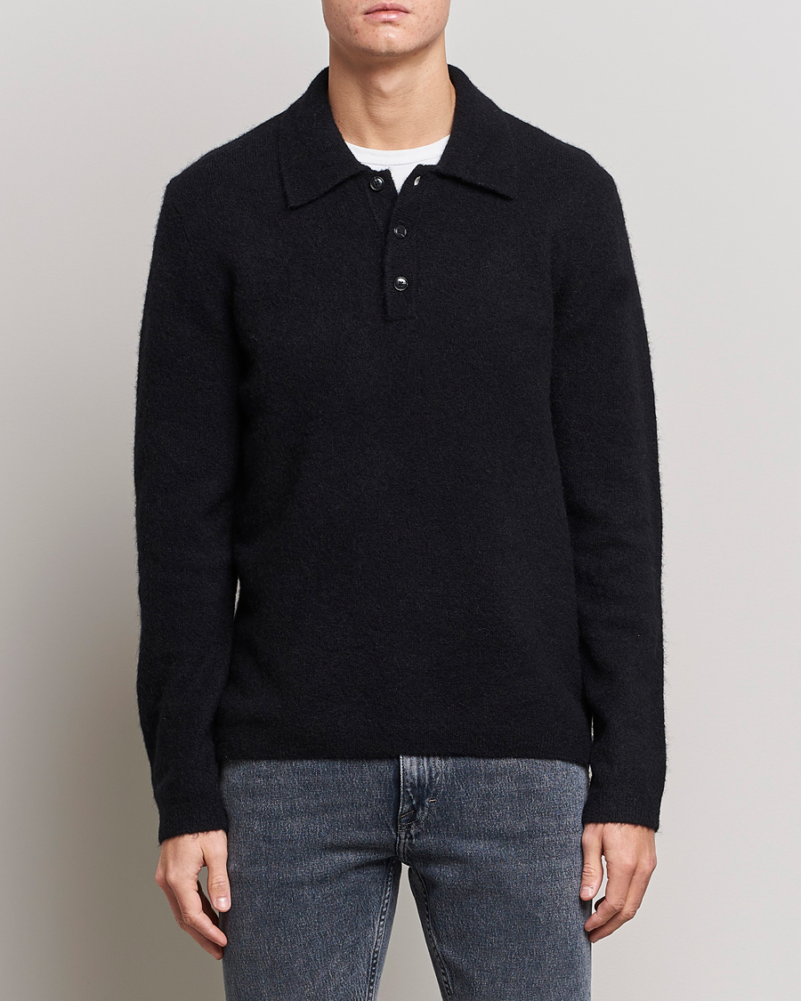 Herr | Tröjor | Tiger of Sweden | Taylen Alpacka Knitted Pique Black
