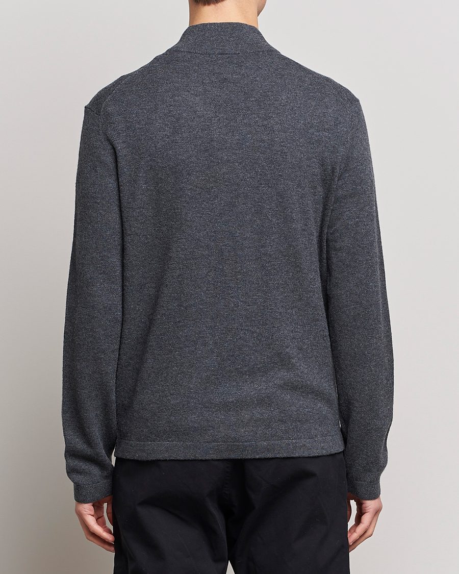 Herr | Tröjor | Tiger of Sweden | Owain Merino Half Zip Sweater Dark Grey Mel