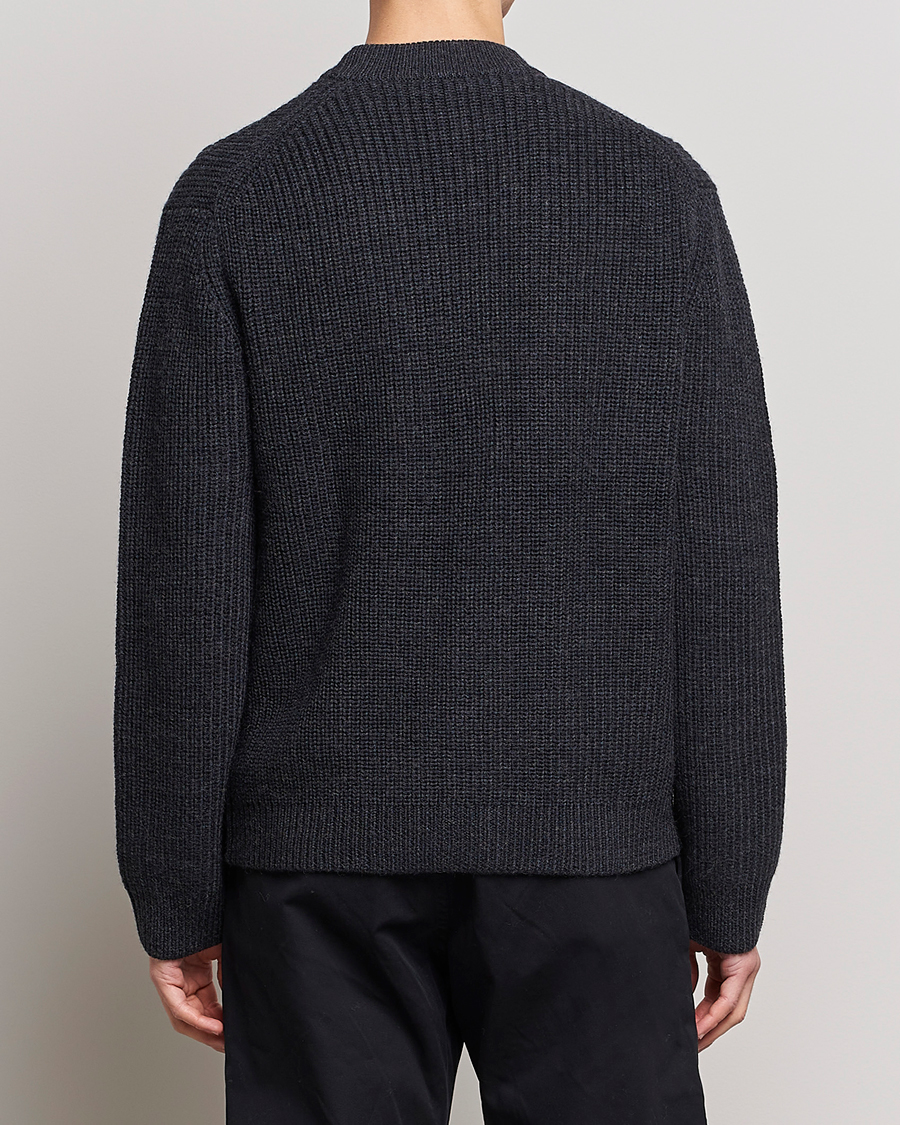 Herr | Tröjor | Tiger of Sweden | Reiner Wool Cardigan Dark Grey Mel