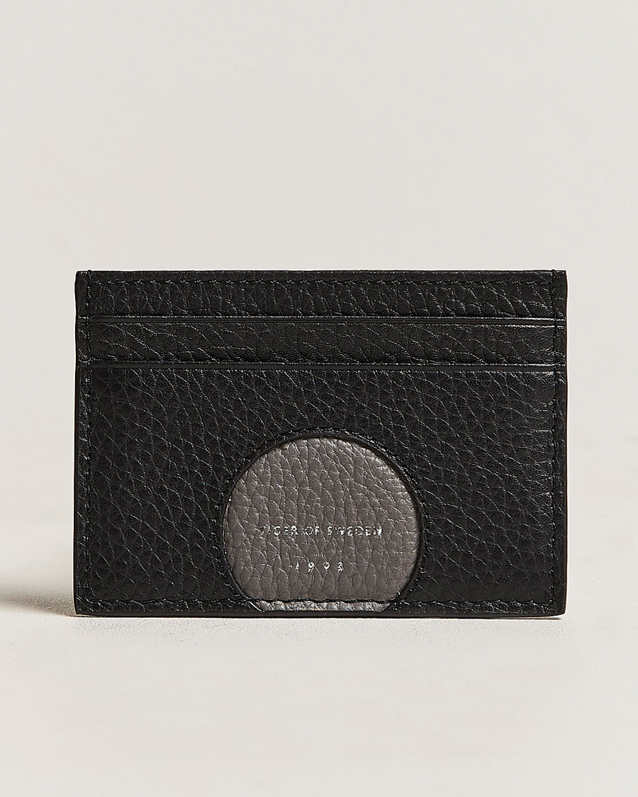Herr | Tiger of Sweden Wharf Cow Leather Cardholder Black | Tiger of Sweden | Wharf Cow Leather Cardholder Black