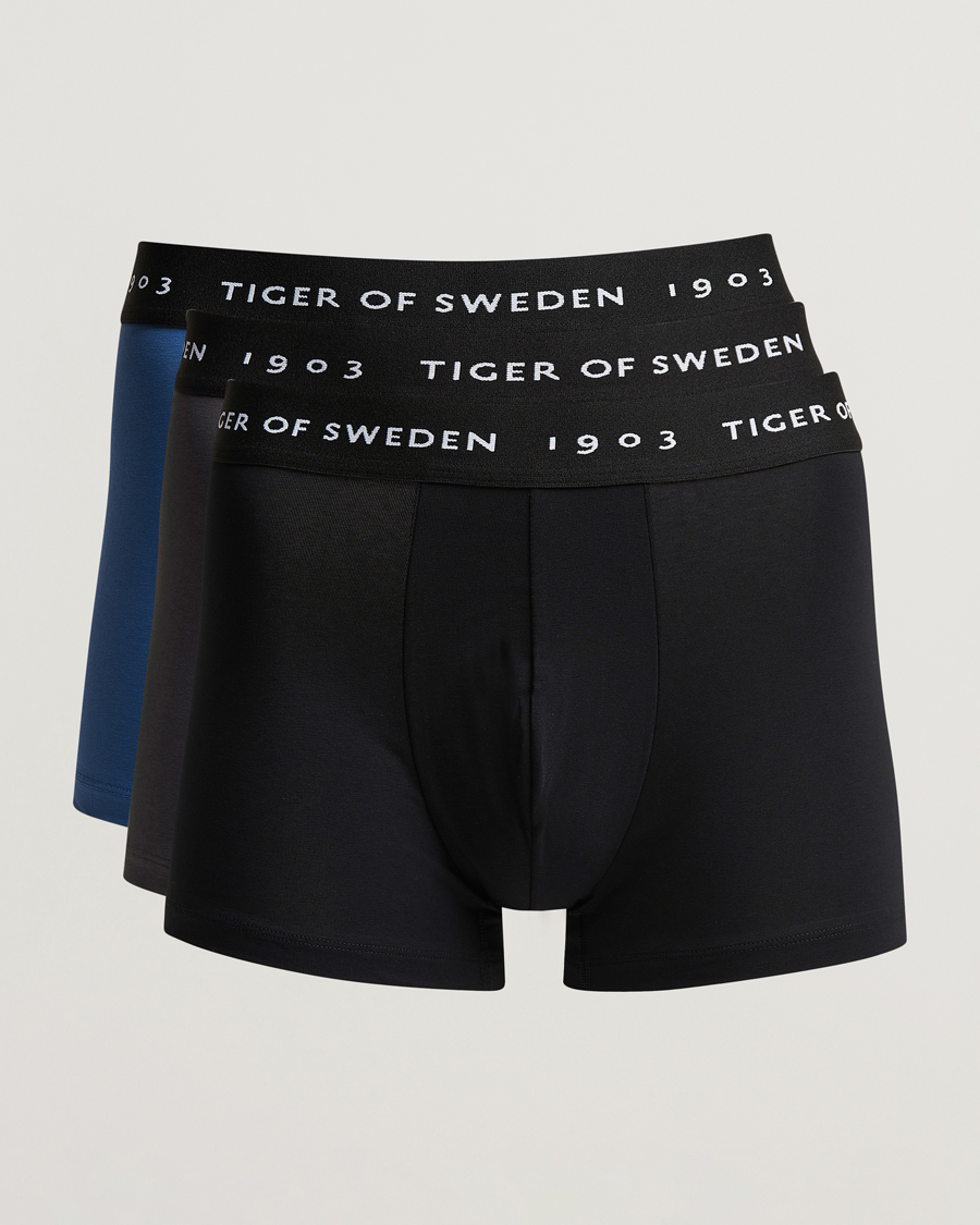 Herr | Underkläder | Tiger of Sweden | Hermod 3-Pack Organic Cotton Trunck Blue Black