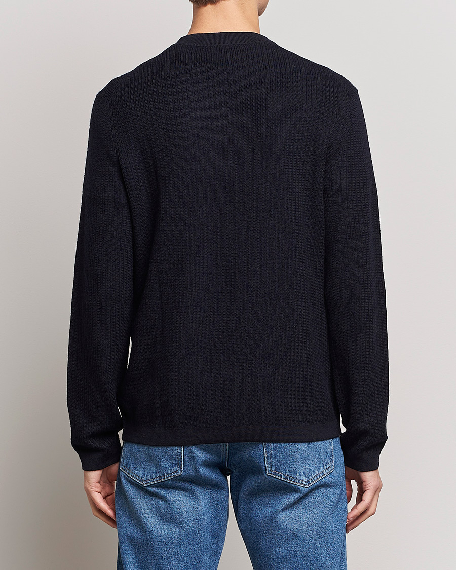 Herr | Tröjor | Tiger of Sweden | Elssler Wool Sweater Navy
