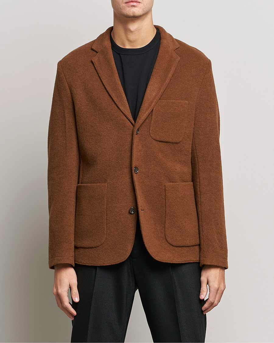 Herr | Kavajer | J.Lindeberg | Carlton Wool Cardigan Blazer Chipmunk