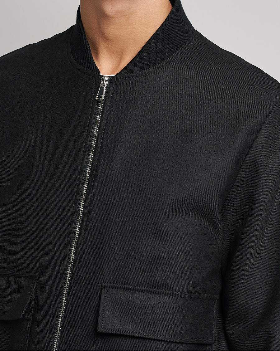 Herr | Jackor | J.Lindeberg | Thom Bomber Wool Twill Jacket Black