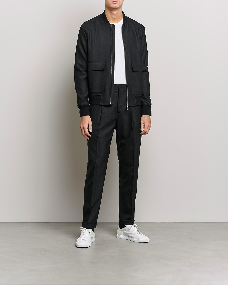 Herr | Byxor | J.Lindeberg | Sasha Wool Twill Pants Black