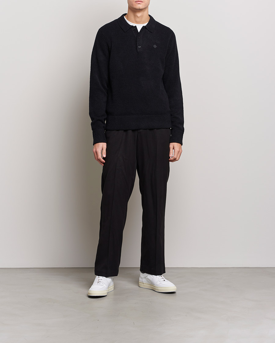 Herr | Tröjor | J.Lindeberg | Yann Merino Logo PoloShirt Black
