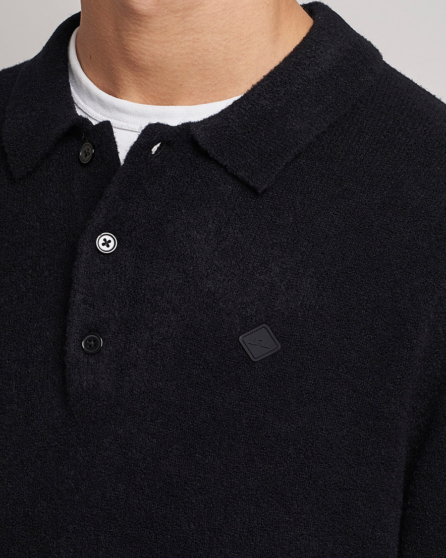 Herr | Tröjor | J.Lindeberg | Yann Merino Logo PoloShirt Black