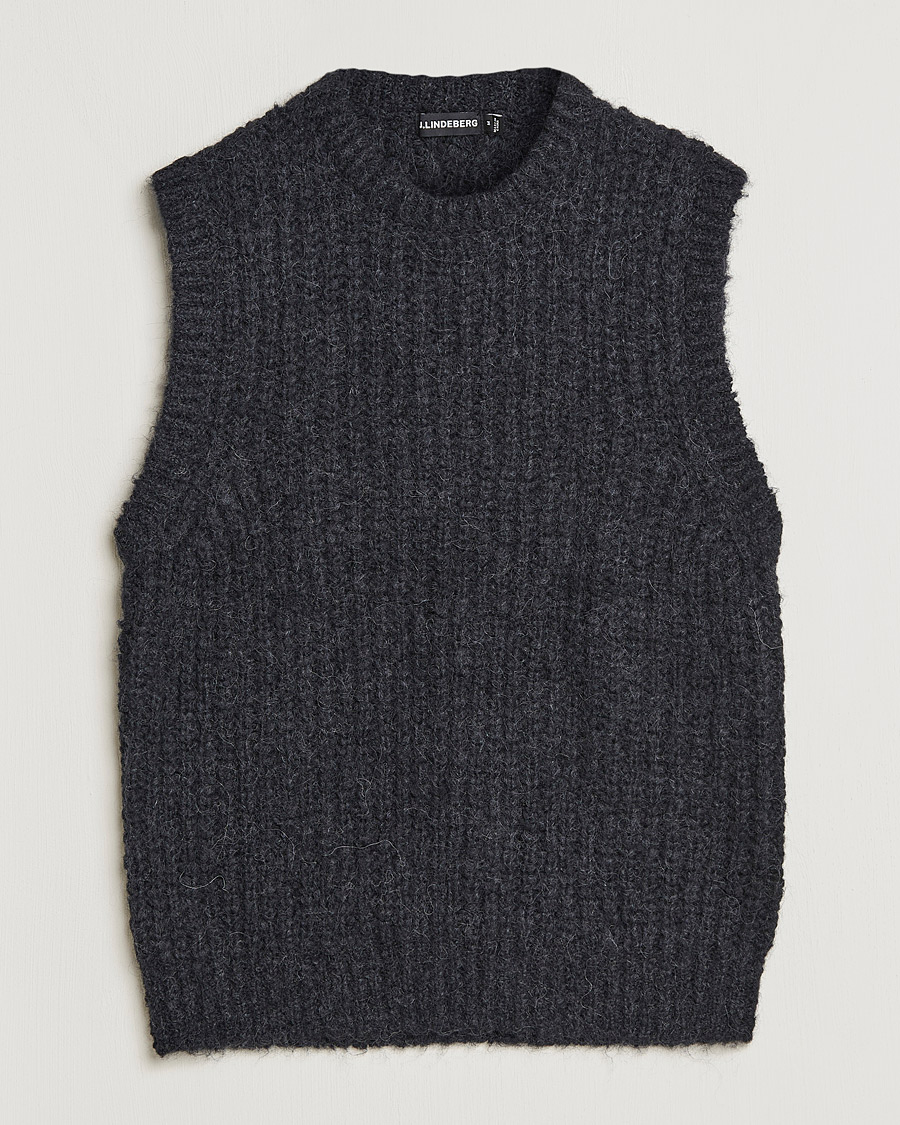 Herr | Tröjor | J.Lindeberg | Alfons Wool Slipover Black