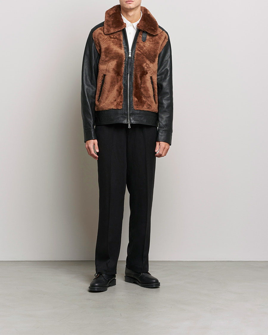 Herr | Jackor | J.Lindeberg | Grizzly Sheepskin Leather Jacket Chipmunk