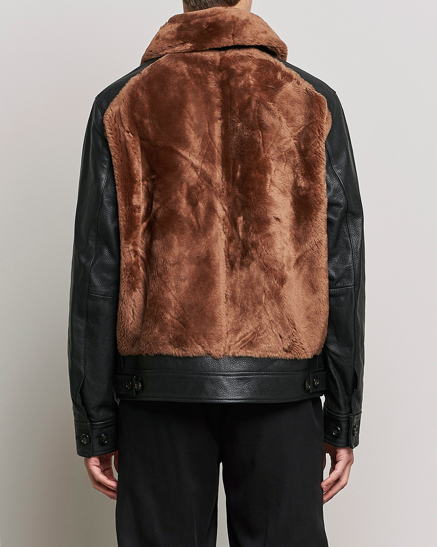 Herr | Jackor | J.Lindeberg | Grizzly Sheepskin Leather Jacket Chipmunk