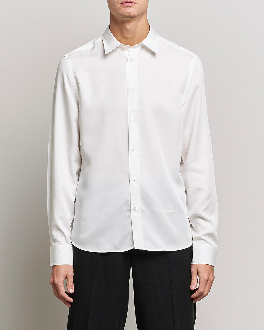 Herr |  | J.Lindeberg | Slim Fit Tencel Shirt Cloud White