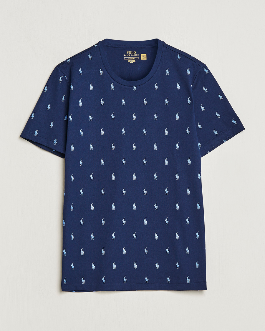Herr | T-Shirts | Polo Ralph Lauren | Printed Pony Crew Neck T-Shirt Navy