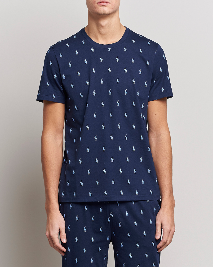 Herr | T-Shirts | Polo Ralph Lauren | Printed Pony Crew Neck T-Shirt Navy