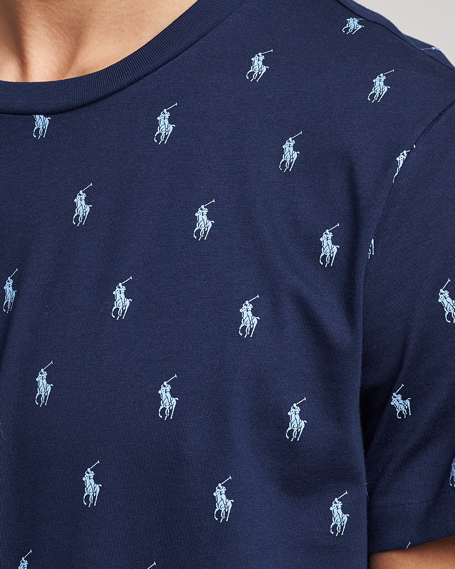 Herr | T-Shirts | Polo Ralph Lauren | Printed Pony Crew Neck T-Shirt Navy