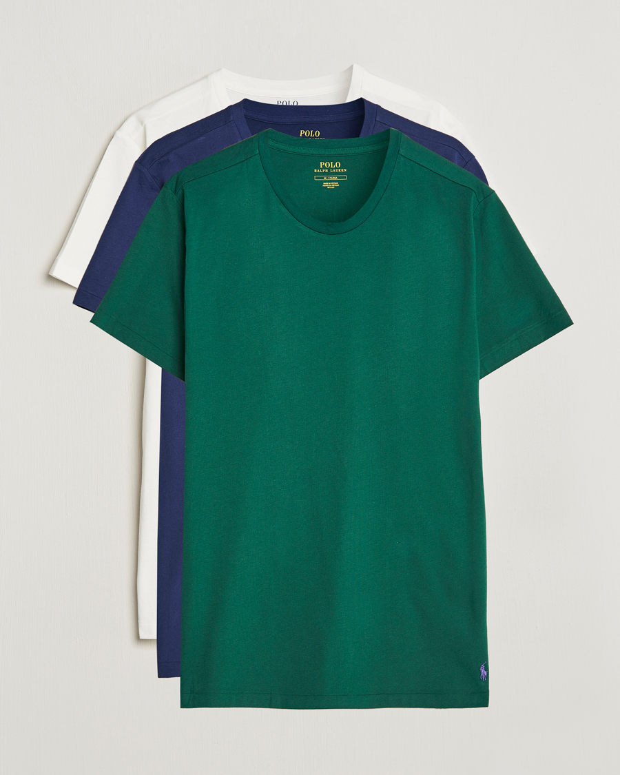 Herr | T-Shirts | Polo Ralph Lauren | 3-Pack Crew Neck T-Shirt New Frst/Navy/White