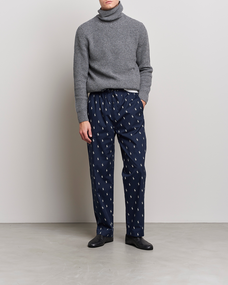 Herr | Pyjamas | Polo Ralph Lauren | Cotton Printed Pony Pyjama Pants Navy