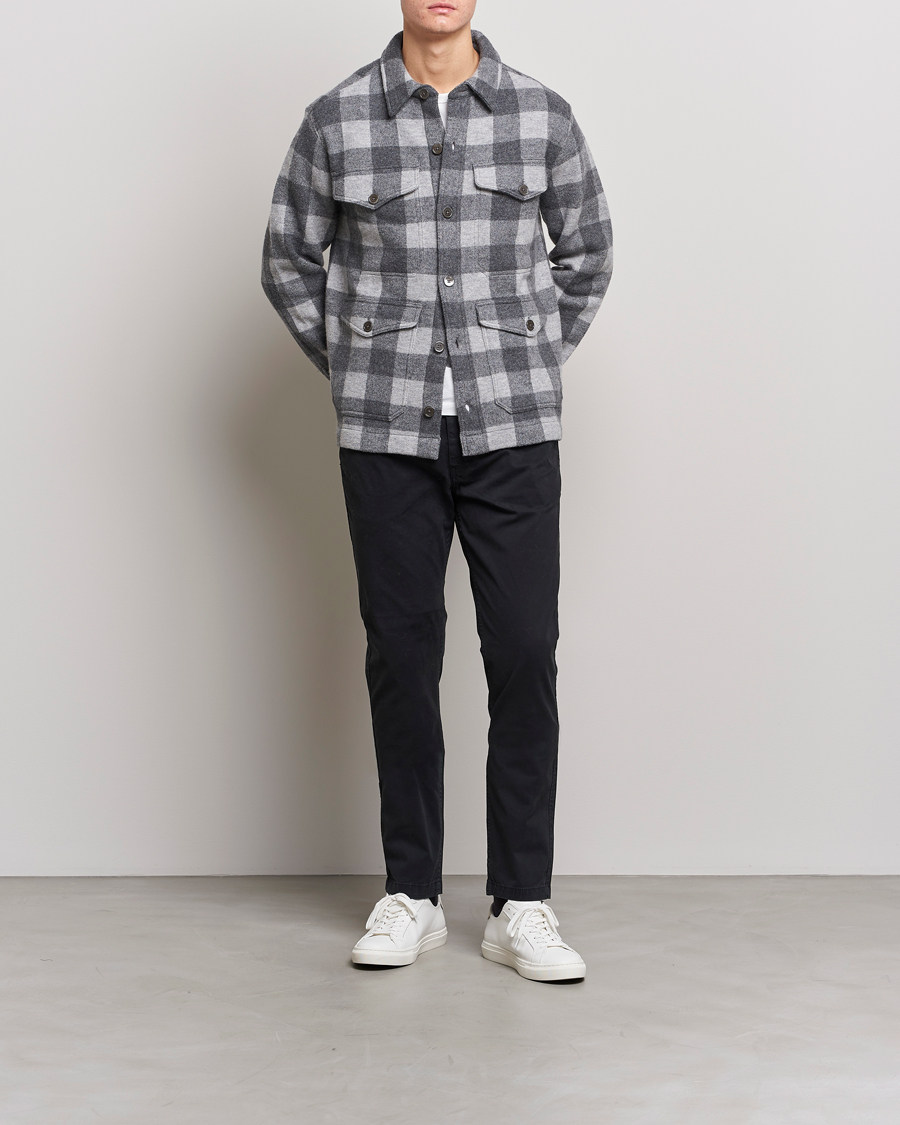 Herr | Skjortor | Polo Ralph Lauren | Checked Wool Overshirt Jacket Grey Multi
