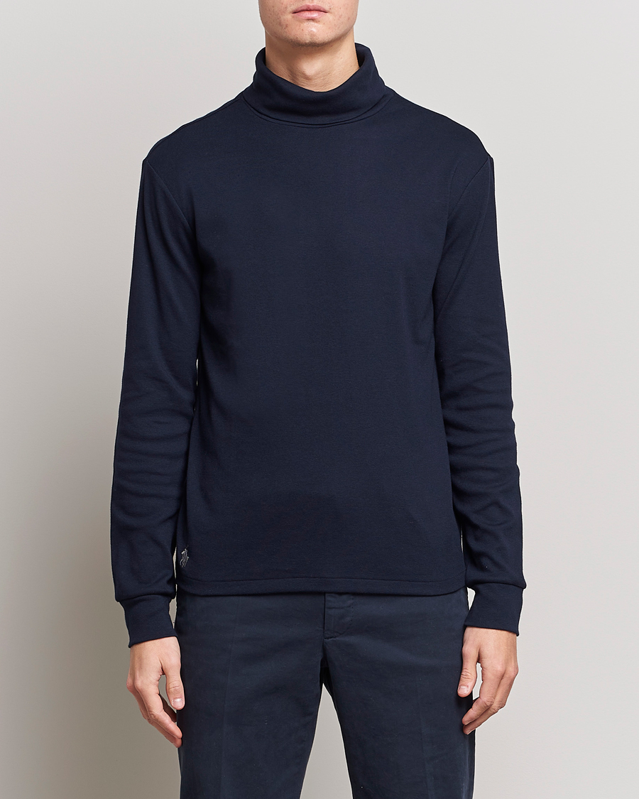 Herr | Polotröjor | Polo Ralph Lauren | Rib Knitted Polo Aviator Navy
