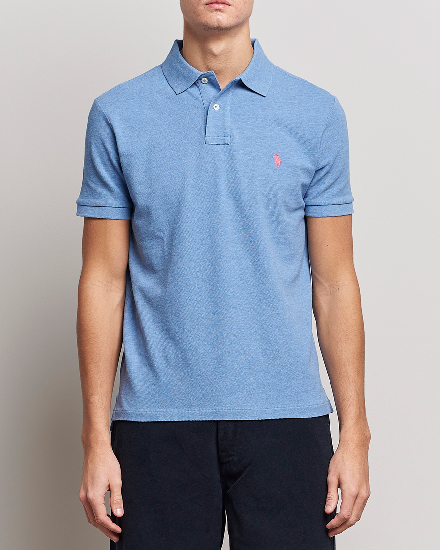 Herr | Pikéer | Polo Ralph Lauren | Custom Slim Fit Polo Soft Royal Heather