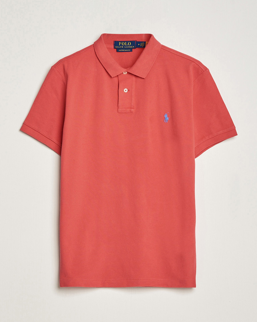 Herr | Pikéer | Polo Ralph Lauren | Custom Slim Fit Polo Starboard Red