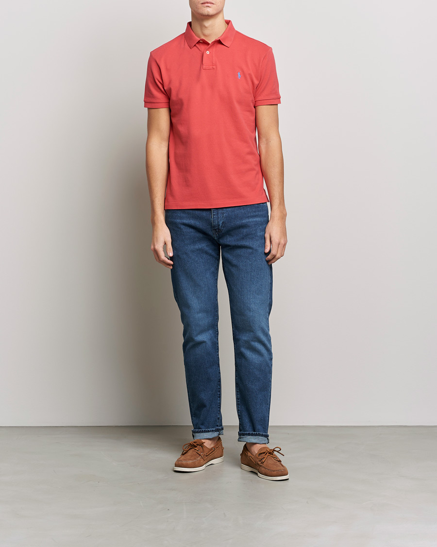 Herr | Pikéer | Polo Ralph Lauren | Custom Slim Fit Polo Starboard Red