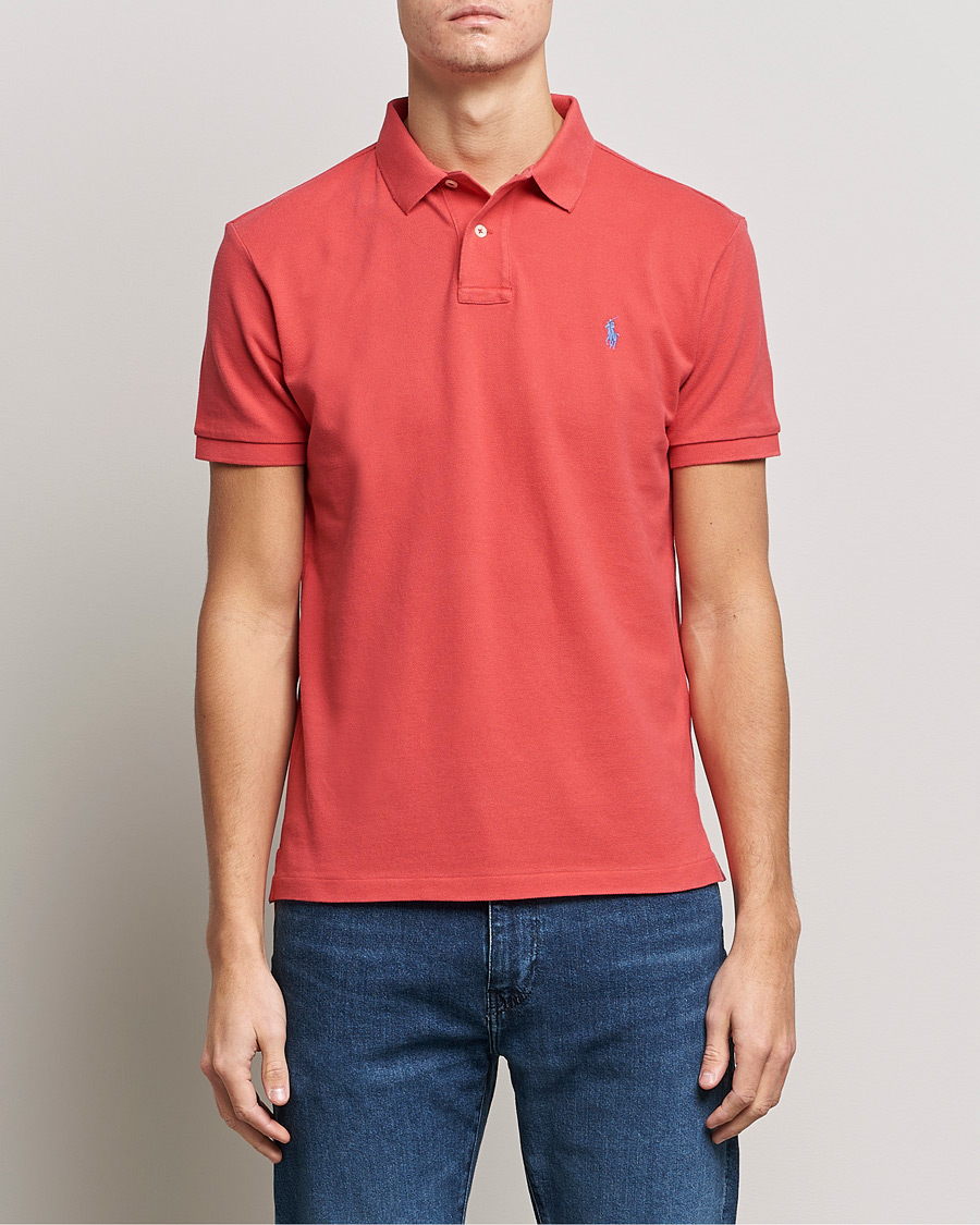 Herr | Pikéer | Polo Ralph Lauren | Custom Slim Fit Polo Starboard Red