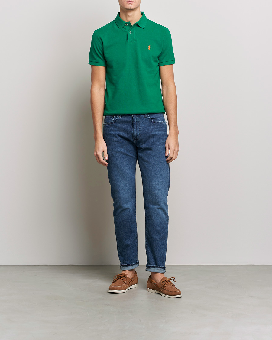 Herr | Pikéer | Polo Ralph Lauren | Custom Slim Fit Polo Primary Green