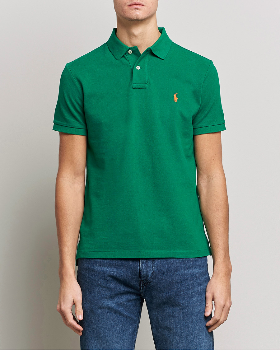 Herr | Pikéer | Polo Ralph Lauren | Custom Slim Fit Polo Primary Green