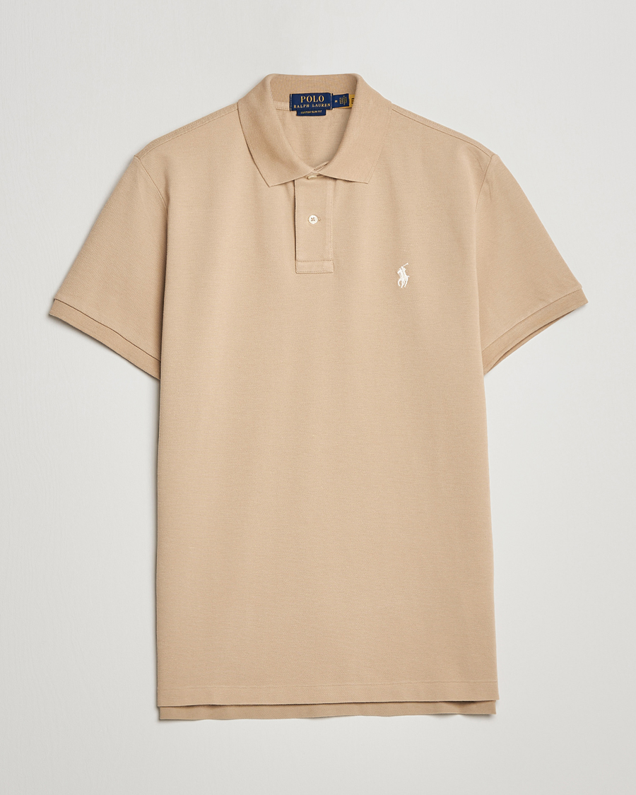 Herr | Pikéer | Polo Ralph Lauren | Custom Slim Fit Polo Coastal Beige