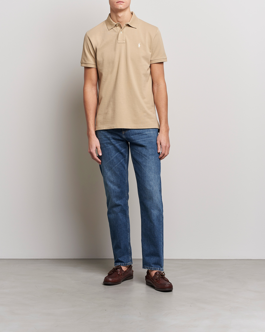 Herr | Pikéer | Polo Ralph Lauren | Custom Slim Fit Polo Coastal Beige