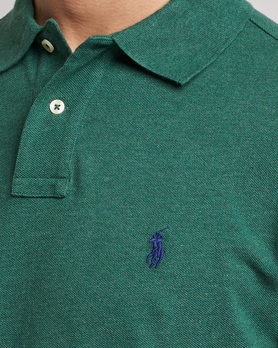 Herr | Tröjor | Polo Ralph Lauren | Custom Slim Fit Long Sleeve Polo Verano Green Heather