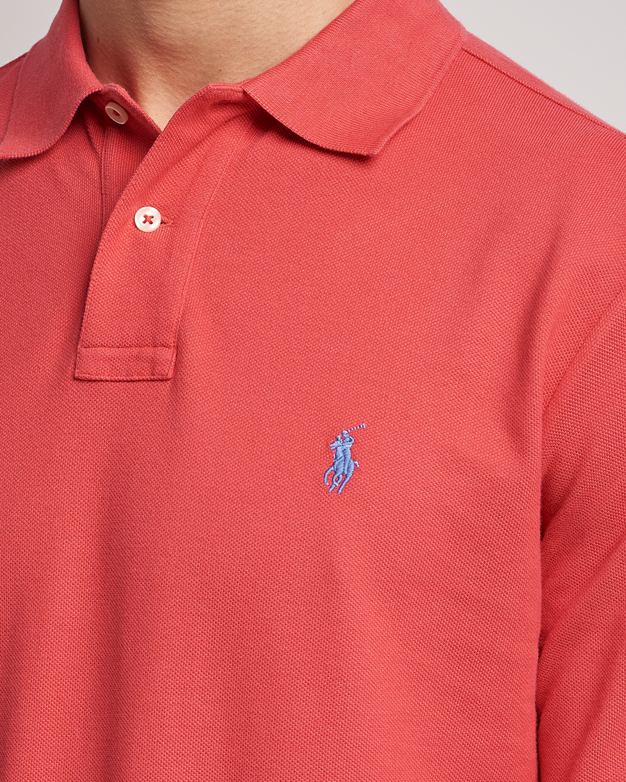 Herr | Tröjor | Polo Ralph Lauren | Custom Slim Fit Long Sleeve Polo Starboard Red