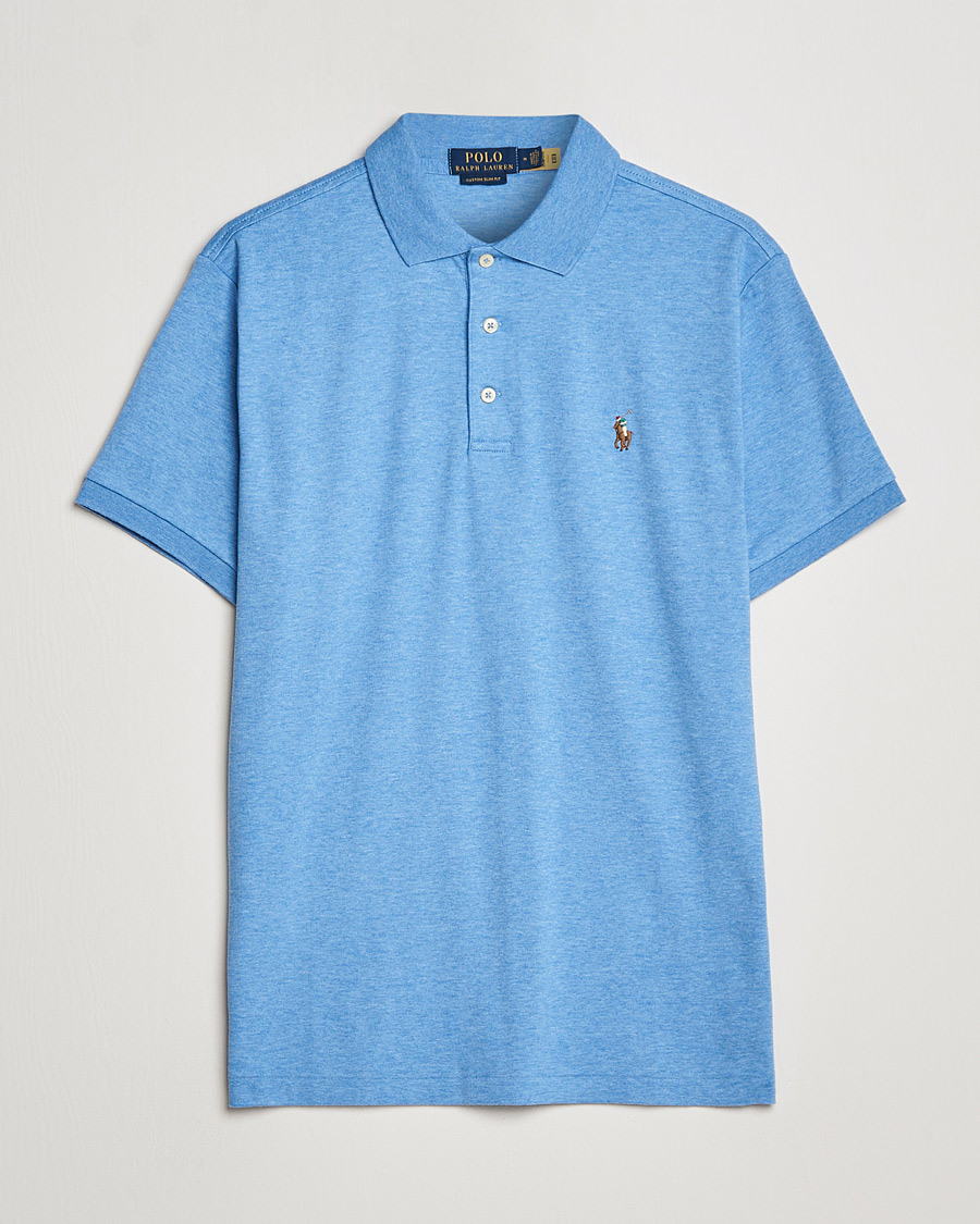 Herr | Pikéer | Polo Ralph Lauren | Luxury Pima Cotton Polo Soft Royal Heather