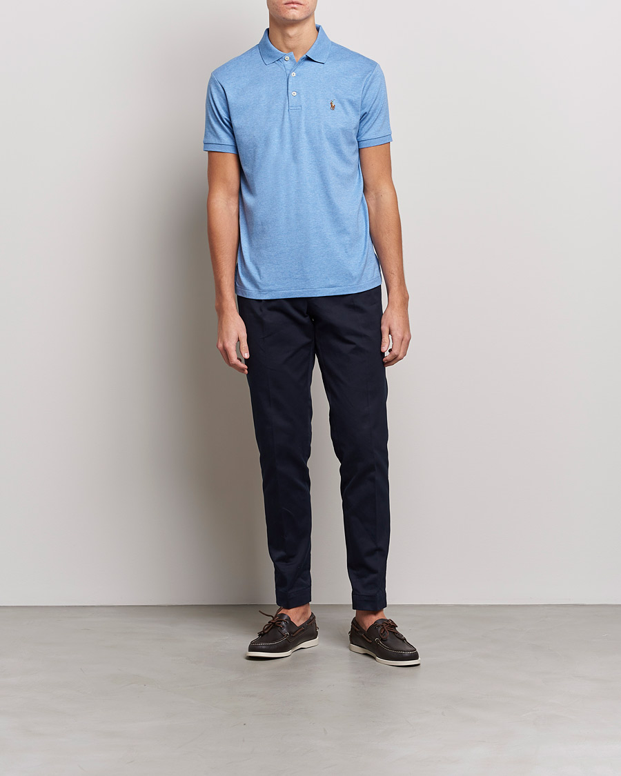 Herr | Pikéer | Polo Ralph Lauren | Luxury Pima Cotton Polo Soft Royal Heather