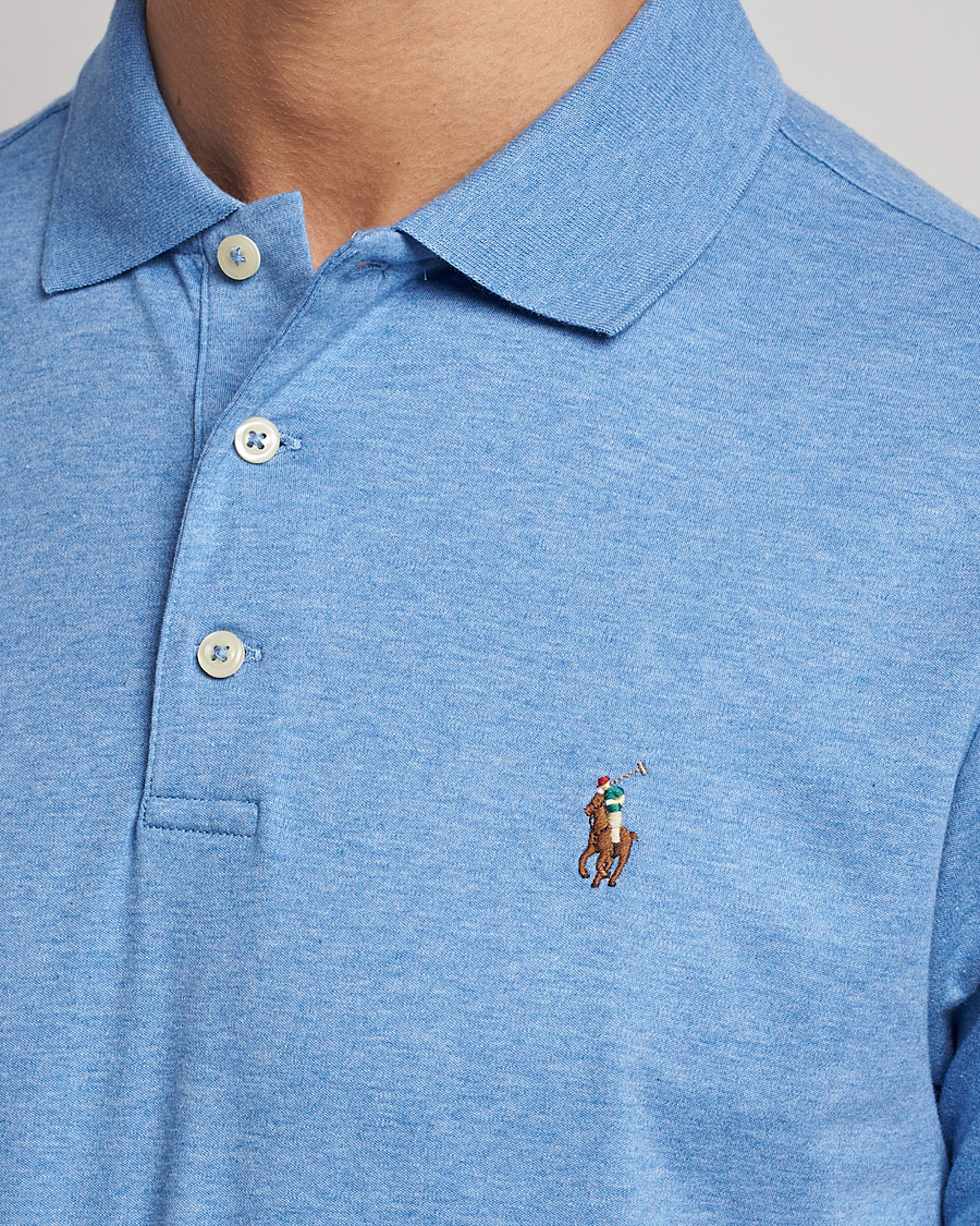 Herr | Pikéer | Polo Ralph Lauren | Luxury Pima Cotton Polo Soft Royal Heather