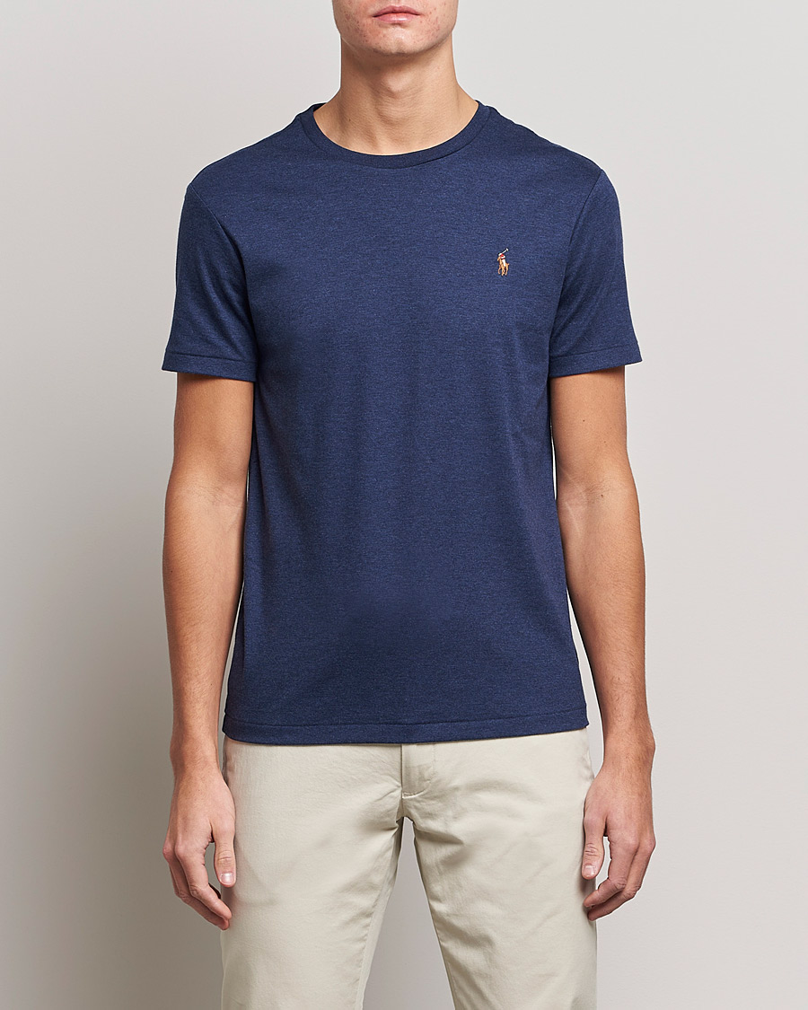 Herr |  | Polo Ralph Lauren | Luxury Pima Cotton Crew Neck T-Shirt Navy Heather