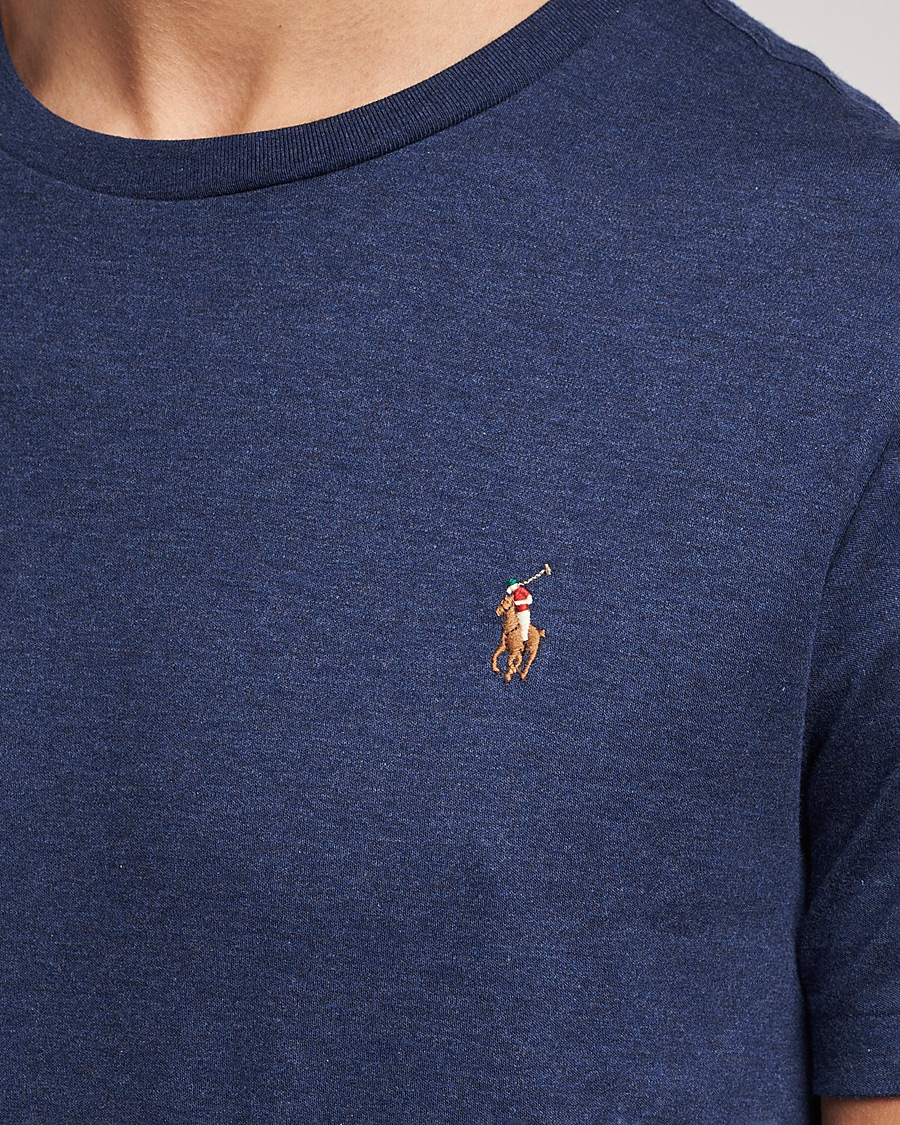 Herr | T-Shirts | Polo Ralph Lauren | Luxury Pima Cotton Crew Neck T-Shirt Navy Heather