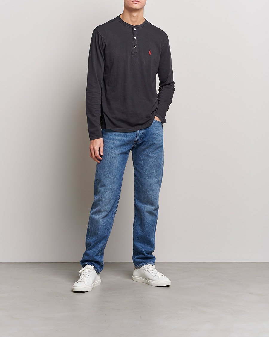 Herr | Tröjor | Polo Ralph Lauren | Slub Jersey Henley Black